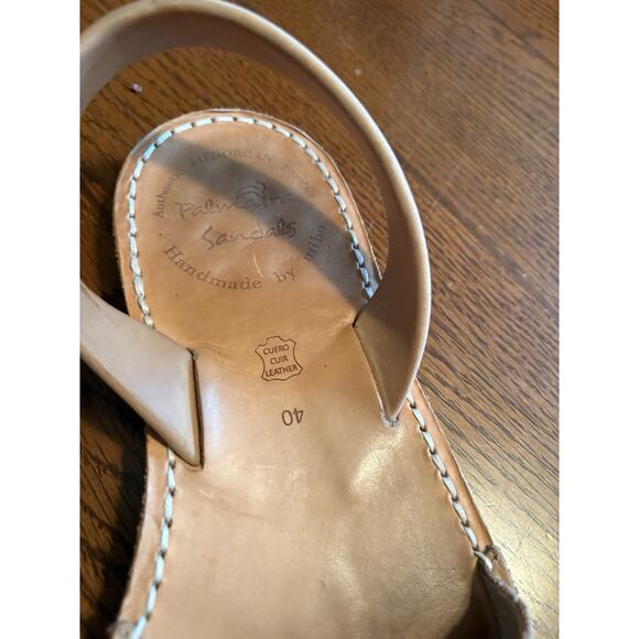 Mibo Palmairas De Menorca Tan Leather Sandal Size 40 EU 9 US - Picture 5 of 9